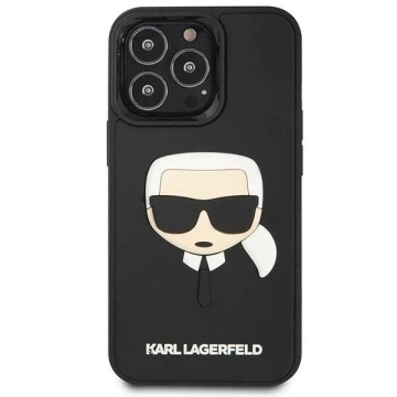Etui Karl Lagerfeld KLHCP14LKH3DBK für iPhone 14 Pro 6,1" Hardcase 3D Rubber Karl`s Head