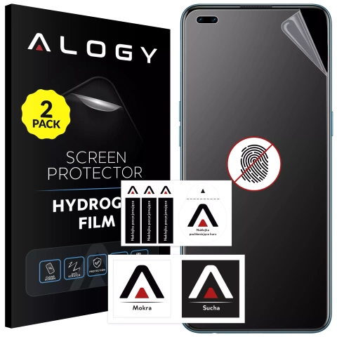 2x Folia "MATOWA" do Oppo Reno4 Lite / Reno5 Hydrożelowa Alogy HydroSkin Matte Pro™ na ekran do etui "BEZ ODCISKU PALCÓW"
