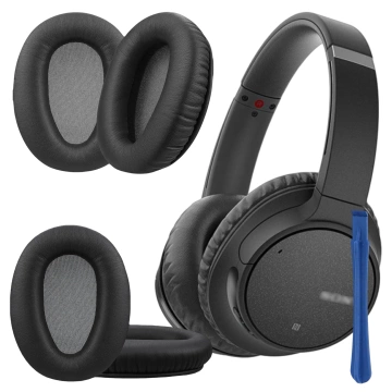 2x Ersatz-Ohrpolster für SONY WH-CH700N MDR-ZX770BN ZX Kopfhörer, Schwarz