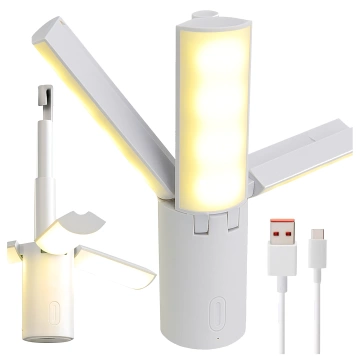 Lampa Zewnętrzna LED z Haczykiem 4000mAh 12h, Przenośna, Energooszczędna, Ogrodowa, Kempingowa i Domowa Alogy OutdoorLamp™ – Biała