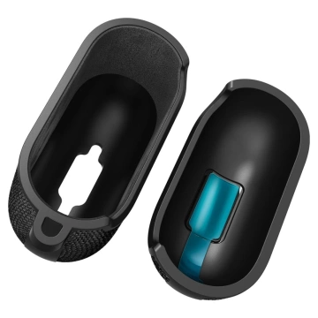 Apple AirPods 4 Hülle Spigen Urban Fit Schwarzer Karabiner