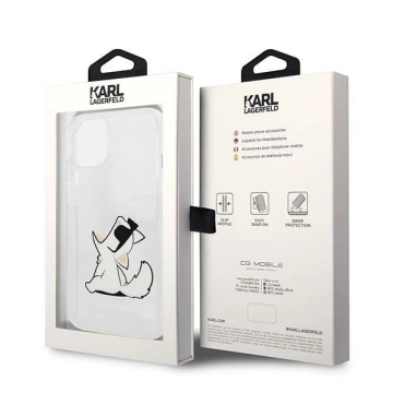 Etui ochronne na telefon Karl Lagerfeld KLHCP14MCFNRC do Apple iPhone 14 Plus 6,7" hardcase przeźroczysty/transparent Choupette Fun
