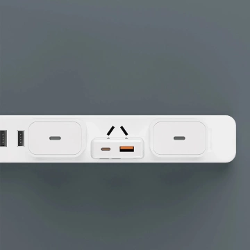 GaN Dudao A30EU 30W USB-A / USB-C Wandladegerät - Weiß