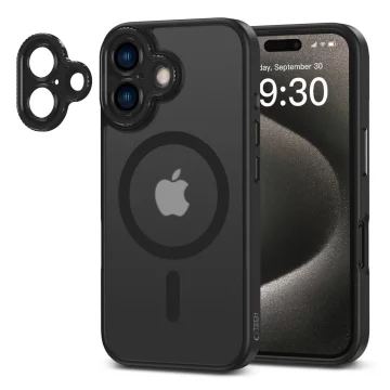 Etui für iPhone 16 MagCam MagSafeCase Telefonabdeckung Mattschwarz