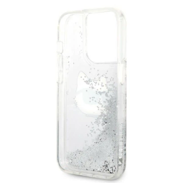 Etui Karl Lagerfeld KLHCP14XLNCHCS do iPhone 14 Pro Max 6,7" hardcase Glitter Choupette Head srebrny/silver