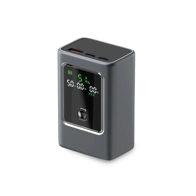 Powerbank SBS 10000mAh PD 35W z wyświetlaczem LCD Szary