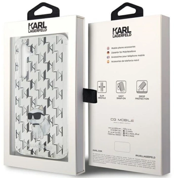Original KARL LAGERFELD Hardcase KLHCS23FEHNCMKLT Hülle für Samsung Galaxy S23 FE (Monogramm / Transparent)