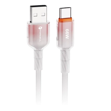 Kabel USB-A – USB-C 66W Forcell F-Energy Gradient 1 m C352 biały