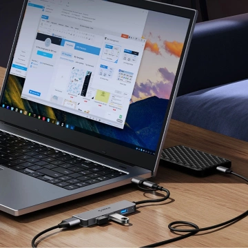 Hub USB-A/USB-C Orico YSA5-U3 3x USB-A 2.0 + 1x USB-A 3.0 Szary
