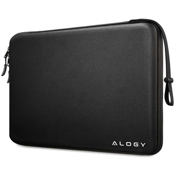 Torba na laptopa 13–14" do MacBook Air / Pro (M1 M2 M3 M4) – twarde etui ochronne Hard Foam, sztywna konstrukcja, ochrona przed uderzeniami i wilgocią – Alogy ShieldCase™ Czarna