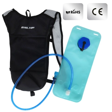 Fahrradrucksack mit 2-Liter-Trinkblase für Radfahrer, Läufer und alle, die gerne Rad fahren, Schwarz