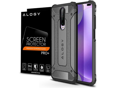 Etui Alogy Hard Armor do Xiaomi Redmi K30/ Poco X2 szare + Szkło Alogy