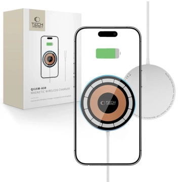 MagSafe Tech-Protect Ladegerät QI15W-A30 Silber 15W