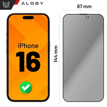Gehärtetes Glas für Apple iPhone 16 Displayschutzfolie 9H Alogy Heavy Pro™️