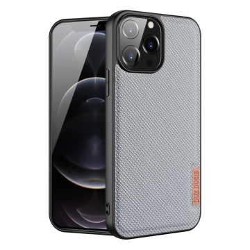 Dux Ducis Fino Schutzhülle mit Nylonmaterial bezogen iPhone 13 Pro Max grau