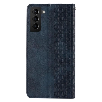 Magnetband Hülle Hülle für Samsung Galaxy S22 (S22 Plus) Tasche Geldbörse Mini Lanyard Anhänger Blau