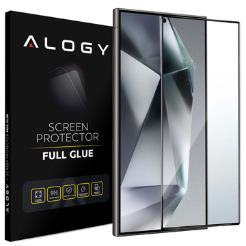 Szkło hartowane do etui Alogy Full Glue case friendly do Samsung Galaxy S24 Ultra Czarne