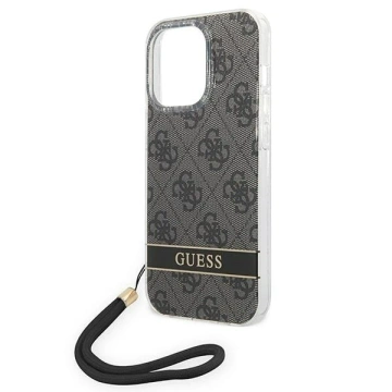 Etui Guess GUOHCP14LH4STK für Apple iPhone 14 Pro 6,1" Czarny/Black Hardcase 4G Print Strap