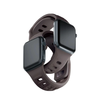Smartwatch-Zubehör 3mk Silicone Watch Strap für Apple Watch 42/44/45/49 mm Taupe