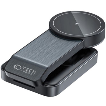 Ładowarka indukcyjna Qi Mag Safe 15W do iPhone Apple Watch AirPods 3w1 bezprzewodowa stojak czarna