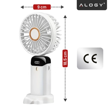 Ventilator Ventilator Handventilator Kabellos Alogy Desktop Tragbarer Handheld mit Telefonhalter USB-C Marineblau