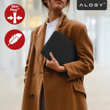 Etui z Klawiaturą do do Apple iPad Pro 11" 2021/2020 iPad Air 10.9" 2022/2020 iPad Air 11" 2024/2025 , Touchpad i Podświetlenie LED, Magnetyczne Mocowanie, Alogy MagnetKeyboard™ Case – Czarne