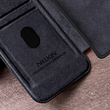 Etui do Samsung Galaxy S25 Ultra Nillkin Qin Pro Czarny z Klapką