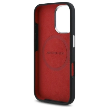 Etui für iPhone 16 AMG Silicone Graphics MagSafe Rot Schwarz