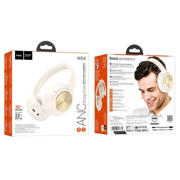 HOCO Kabellose Bluetooth-Kopfhörer W54 ANC Weiß