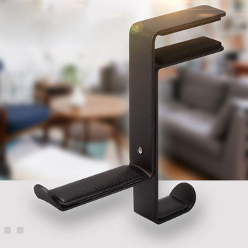 Universalhalter Aufhängerhaken für Alogy-Kopfhörer für Tischplatte Schwarz