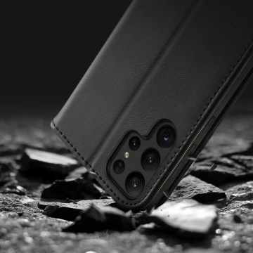 Etui ochronne Dux Ducis Hivo do Samsung Galaxy S23+ pokrowiec z klapką portfel podstawka blokada RFID brązowe