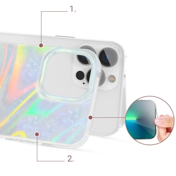 Kingxbar Shell Series luxuriöse elegante Hülle für iPhone 13 Pro Perlmint