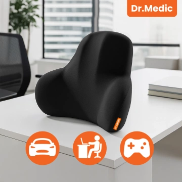  Poduszka do Samochodu pod Plecy Lędźwie DR.MEDIC ErgoDrive™ Ergonomiczna poduszka lędźwiowa na fotel krzesło do biura gaming auta dla kierowcy pasażera
