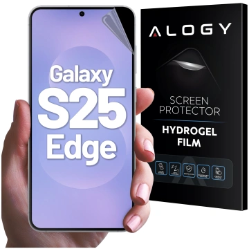 Folia hydrożelowa do Samsung Galaxy S25 Edge – elastyczna ochrona ekranu, samoregeneracja, pełne dopasowanie i wysoka przejrzystość – Alogy Hydrogel Film™