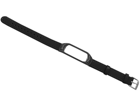 Alogy Lederband für Xiaomi Mi Ban 3/4 Öko-Leder schwarz