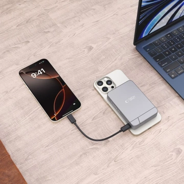 Powerbank MagSafe Tech-Protect PB15 10000mAh Pop-up Space Grey