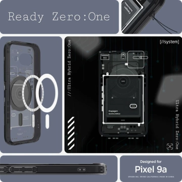 Etui do Google Pixel 9a Spigen Ultra Hybrid MagSafe Zero One Black