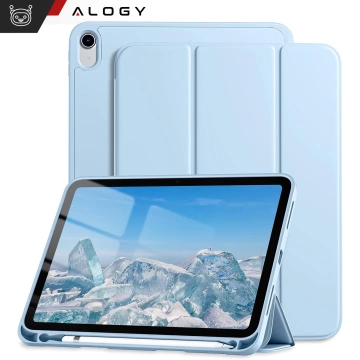 Hülle für Apple iPad 10. Generation. 10,9" 2022 Tablet-Hülle Alogy Smart Case Bleistifthalter Blau