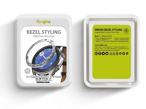 Nakładka Ringke Bezel na tachymetr do Samsung Galaxy Watch 3 41mm Silver 01