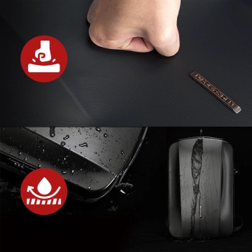 Mark Ryden 17,3"-Laptop-Rucksack, USB-Ladefunktion, wasserdicht, geräumig und praktisch, 180°-Öffnung, Diebstahlsicherung mit TSA-Schloss und Koffergurt, 46 x 31 x 9 cm – Schwarz