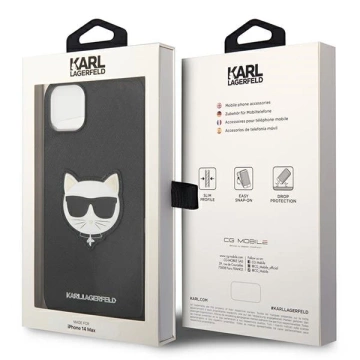 Etui Karl Lagerfeld KLHCP14MSAPCHK für iPhone 14 Plus 6,7" Hardcase Saffiano Choupette Head Patch