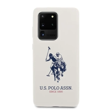 Etui na telefon US Polo Silicone Collection do Samsung Galaxy S20 Ultra biały/white