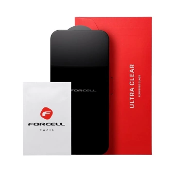 Panzerglas für iPhone 15 Plus Forcell Ultra Clear Glass schwarz 9H