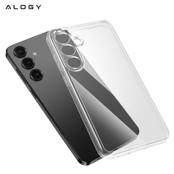 Transparente Schutzhülle für Samsung Galaxy S25, erhöhte Kanten, perfekte Passform, PC TPU, Alogy HybridShield™ Hülle