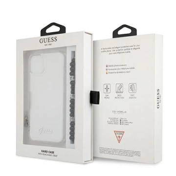Guess GUHCP13MKPSBK iPhone 13 6,1" Transparentes Hardcase Black Pearl