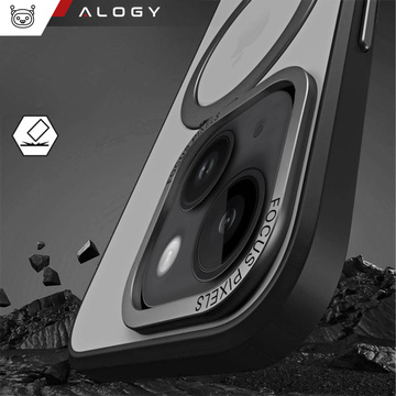 Etui pancerne Alogy Stand Ring Case obudowa ochronna na telefon do MagSafe do Apple iPhone 14 Plus Czarne