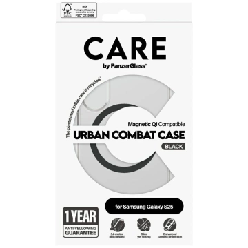 Etui do Samsung Galaxy S25 CARE by PanzerGlass Flagship Urban Combat QI Czarny