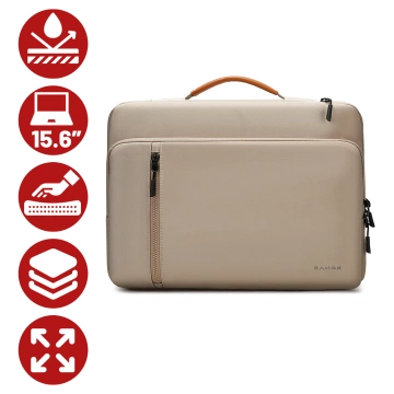 Bange wasserdichte Laptoptasche für Laptops bis 15,6 Zoll – geräumig und komfortabel, robust und atmungsaktiv, ideal für Stadt und Reisen, Büro und Flug, Unisex – Beige