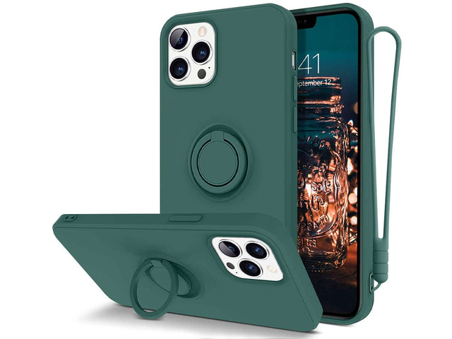 Ring Ultra Slim Alogy Silikonhülle für iPhone 12 Pro Max 6.7 Grün