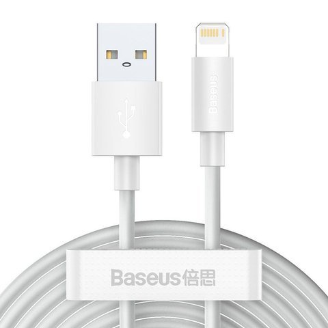 2x Kabel 1.5m Baseus przewód USB do Lightning PD 2.4A White